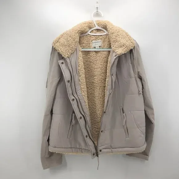 Anthropologie MARRAKECH Tia quilted Sherpa jacket cottage core prairie casual
